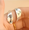 Dandelion Seed Wrap Ring and Mountains Wrap Ring