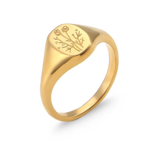 WildFlower Engraved/Stamped Rings