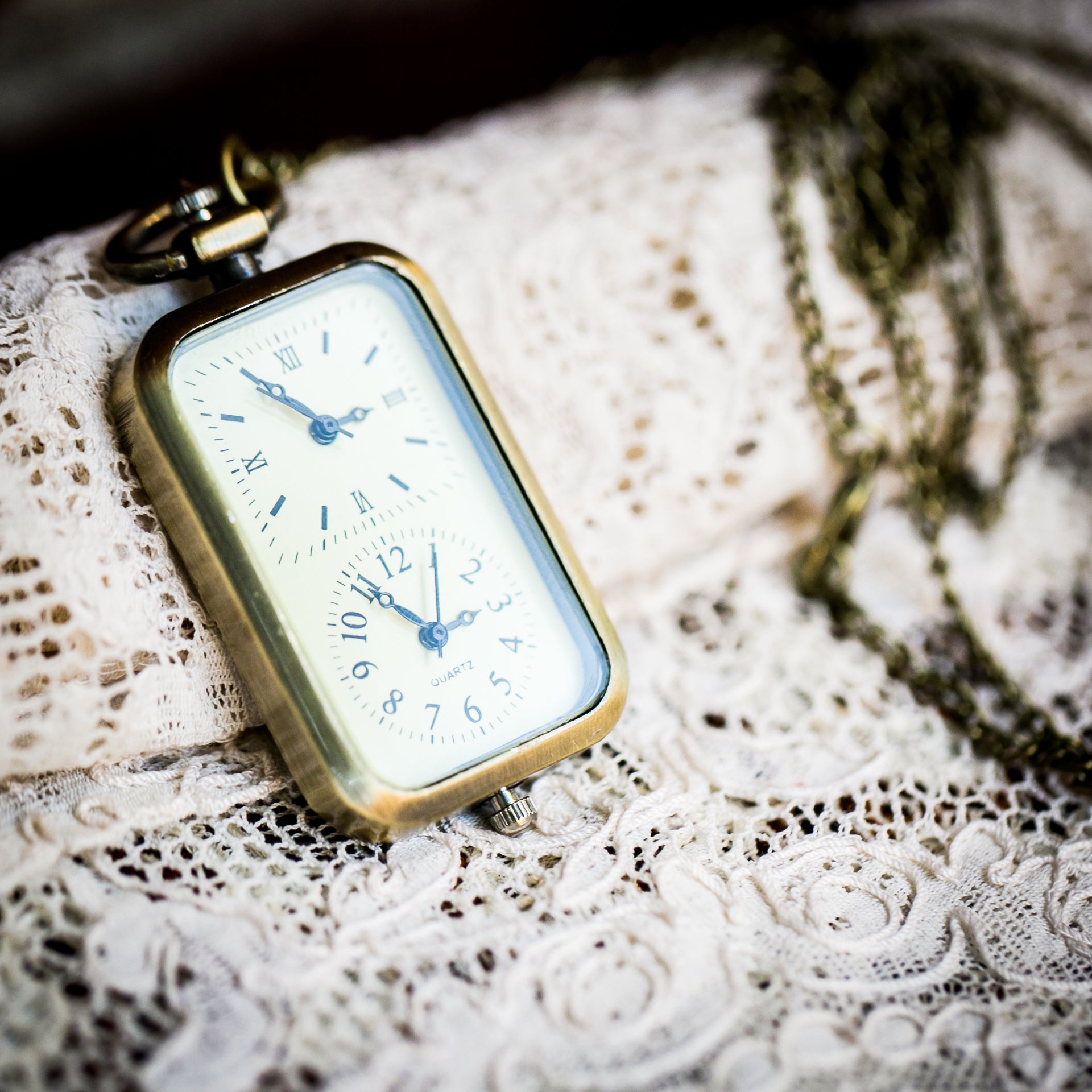 Dual Time Pocketwatch Adorned by Aisha