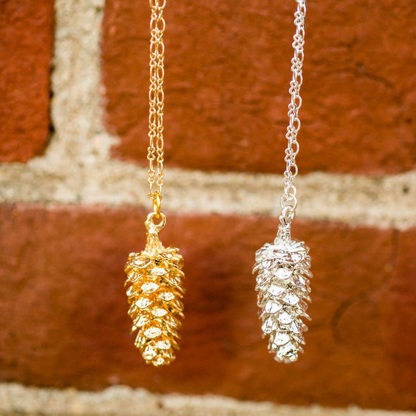 Real Plated Pine-cone Necklace