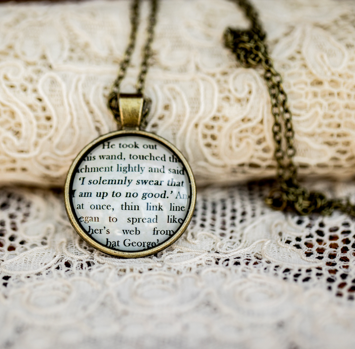 Winnie the Pooh Quote Pendant You are braver than you believe... - Purple  Pelican Designs