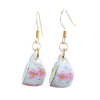 Tea Cup Earring made from miniature dollhouse china