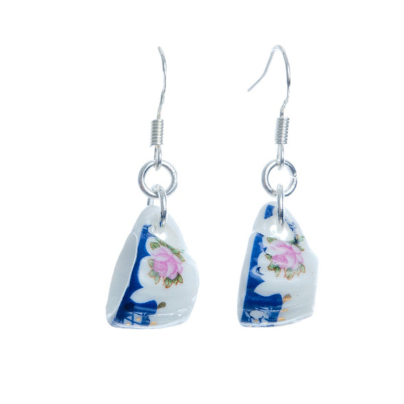 Tea Cup Earring made from miniature dollhouse china