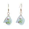 Tea Cup Earring made from miniature dollhouse china