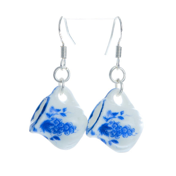 Tea Cup Earring made from miniature dollhouse china
