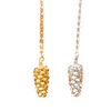 real solid pinecone pendant necklace in silver and gold on white background.PNG
